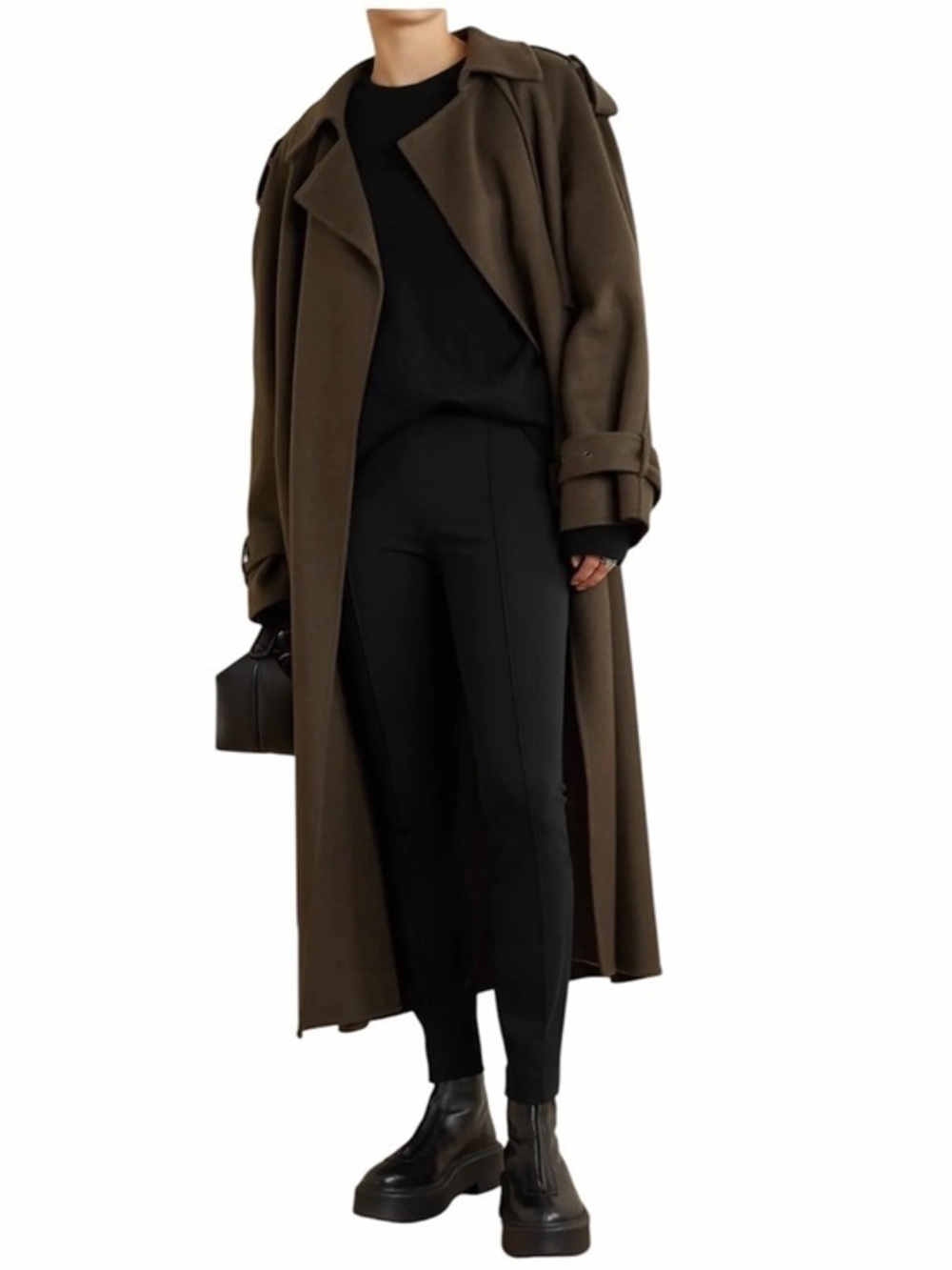 The Row Tailored Ponte Pants - Classic Slim Fit in Beige